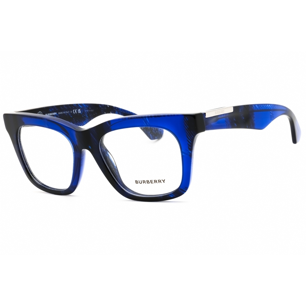 NWT Burberry 0BE2407 Checkered Blue Rectangle 51mm Eyeglasses